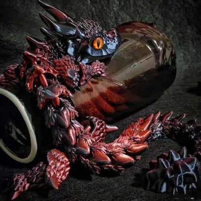3D Printed Magic Dragon Movable Joint Fidget Toy Rotatable Articulated Home Office Desktop Ornament Adults Kid Toys Crafts Gifts