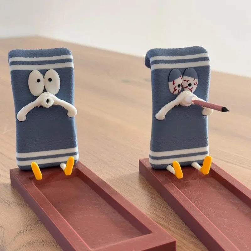 Creative Funny Towelie Incense Holder Home Line Incense Burner Incense Stick Holder Decoration Craft Indoor Incense Stick Holder