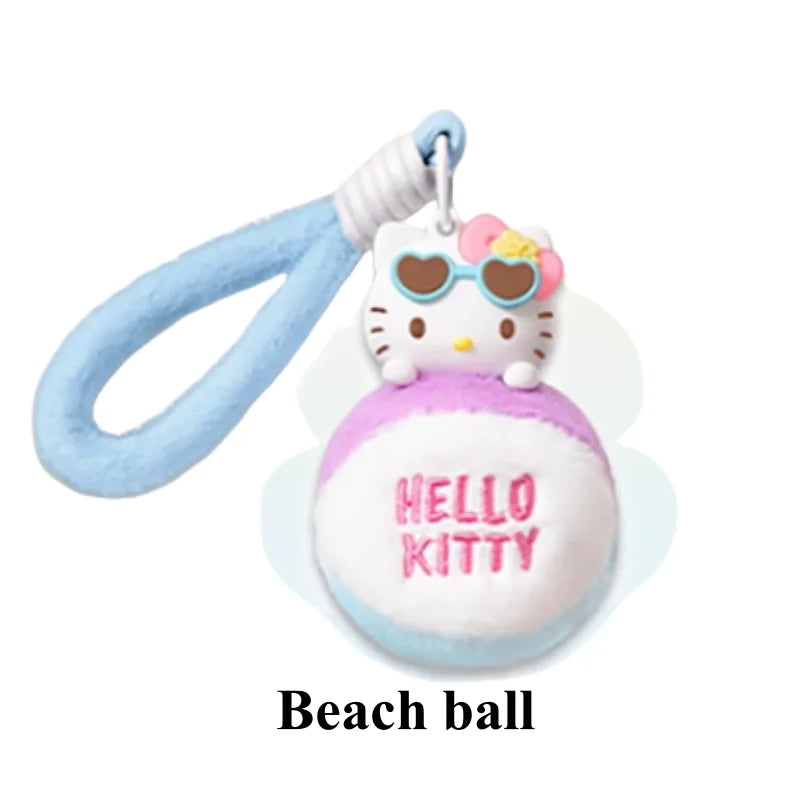 New Genuine Hello Kitty Summer Tan Skin Series Aromatherapy Pendant Blind Box Kawaii Hello Kitty Bag Pendant Mystery Box As Gift