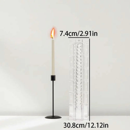 Taper Acrylic Candle Mold for Aromatherapy Spiral Candle Stick Holder Wedding Church Candlestick DIY Handicrafts Lover Supplies