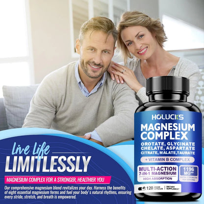 Magnesium Complex Supplements-Memory,Bone & Promotes Brain Health, Sleep Support,Muscle Relaxation,Stress & Anxiety Relief