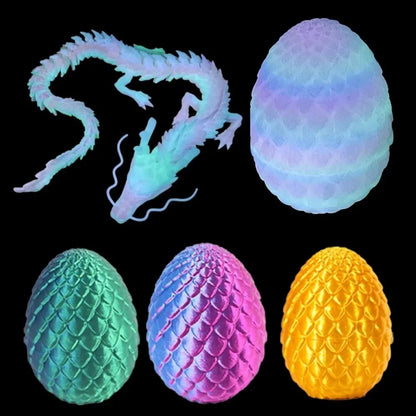 Chinese Dragon Surprise Egg Toy, 3D Movable Joint Dragon Model, Mini Desktop Decoration, Unique Art Craft Gift for Adults & Kids