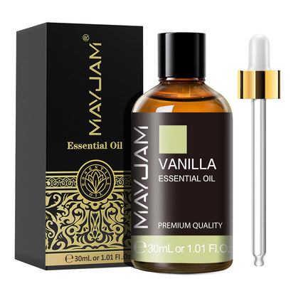 MAYJAM 1PCS 30ML Aromatherapy Essential Oil Lavender Vanilla Jasmine Eucalyptus Peppermint Aroma Oil for Diffuser Candle Soap