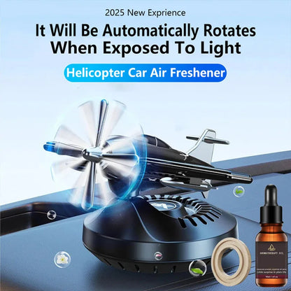 Car Indoor Air Freshener Helicopter Aromatherapy Perfume Solar Aircraft 360 Degree Rotating Aromatherapy Automobile Perfume