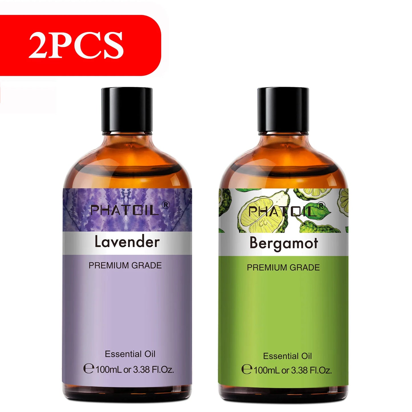 PHATOIL 100ml Aromatherapy Essential Oil-Lavender Rose Vanilla Eucalyptus Sandalwood Pine Needles for Diffuser,Candle Making
