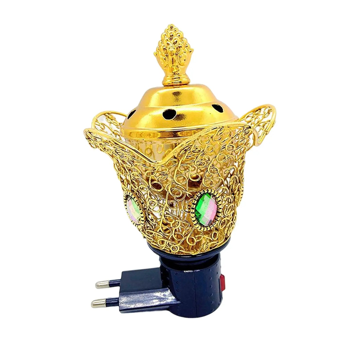Electric Incense Burner Oud Frankincense Resin Burner Incense Holder Craft Censer for Yoga Living Room Decoration