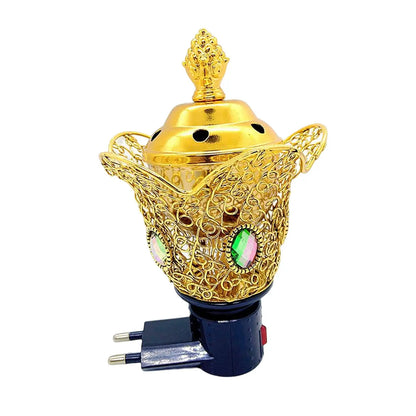 Electric Incense Burner Oud Frankincense Resin Burner Incense Holder Craft Censer for Yoga Living Room Decoration