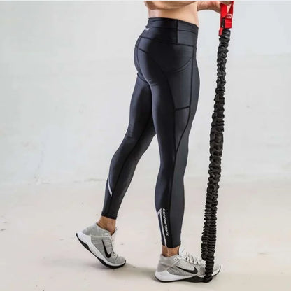 Glossy Men's Tight Fitness Running Pants Leggings Plus Size Training Joggers Sweat Trousers