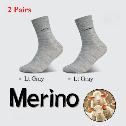 76% Merino Wool Socks Men Women Thin Lightweight Hiking Socks Merino Casual Dress Socks Moisture Wicking 2 Pairs Asian Size