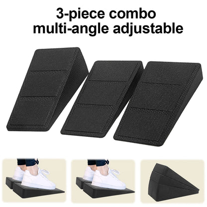 3Pcs Squat Wedge Block Calf Raise Block Multi-Functional Foot and Calf Stretching Incline Adjustable for Yoga Fitness Workout