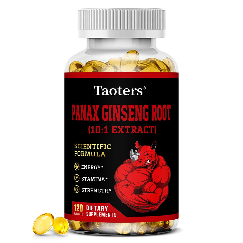 Panax Ginseng Root Capsules - Ashwagandha Extract Supplement,Provides Energy, Muscle Strength for Adults