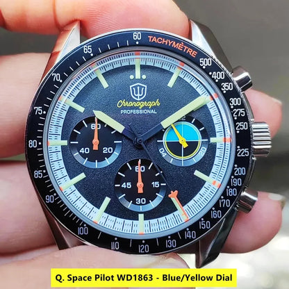 New Mechanical Quartz Watches VK63 Chronograph Sports Watches Bubble Sapphire Ar Waterproof Luminous Watches