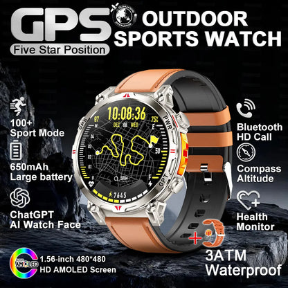 2026 New Ultra 650mAh Battery Smart Watch Built in GPS Compass 10ATM Waterproof Sports tracker Outdoors Military Smartwatches