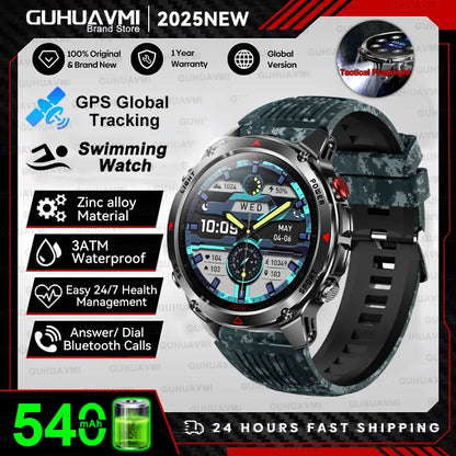 2025 New Women's Fashion Sports Smart Watch Built in GPS 3ATM Waterproof Bluetooth Call Health Monitoring Smartwatches For Women