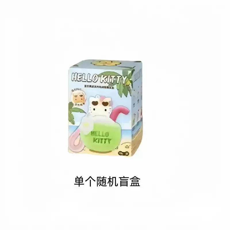 New Hello Kitty Summer Series Blind Box Sanrio Plush Aromatherapy Custom Mystery Surprise Boxes Pendant Doll Toy Gift Keychain