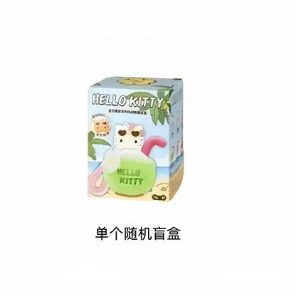 New Hello Kitty Summer Series Blind Box Sanrio Plush Aromatherapy Custom Mystery Surprise Boxes Pendant Doll Toy Gift Keychain