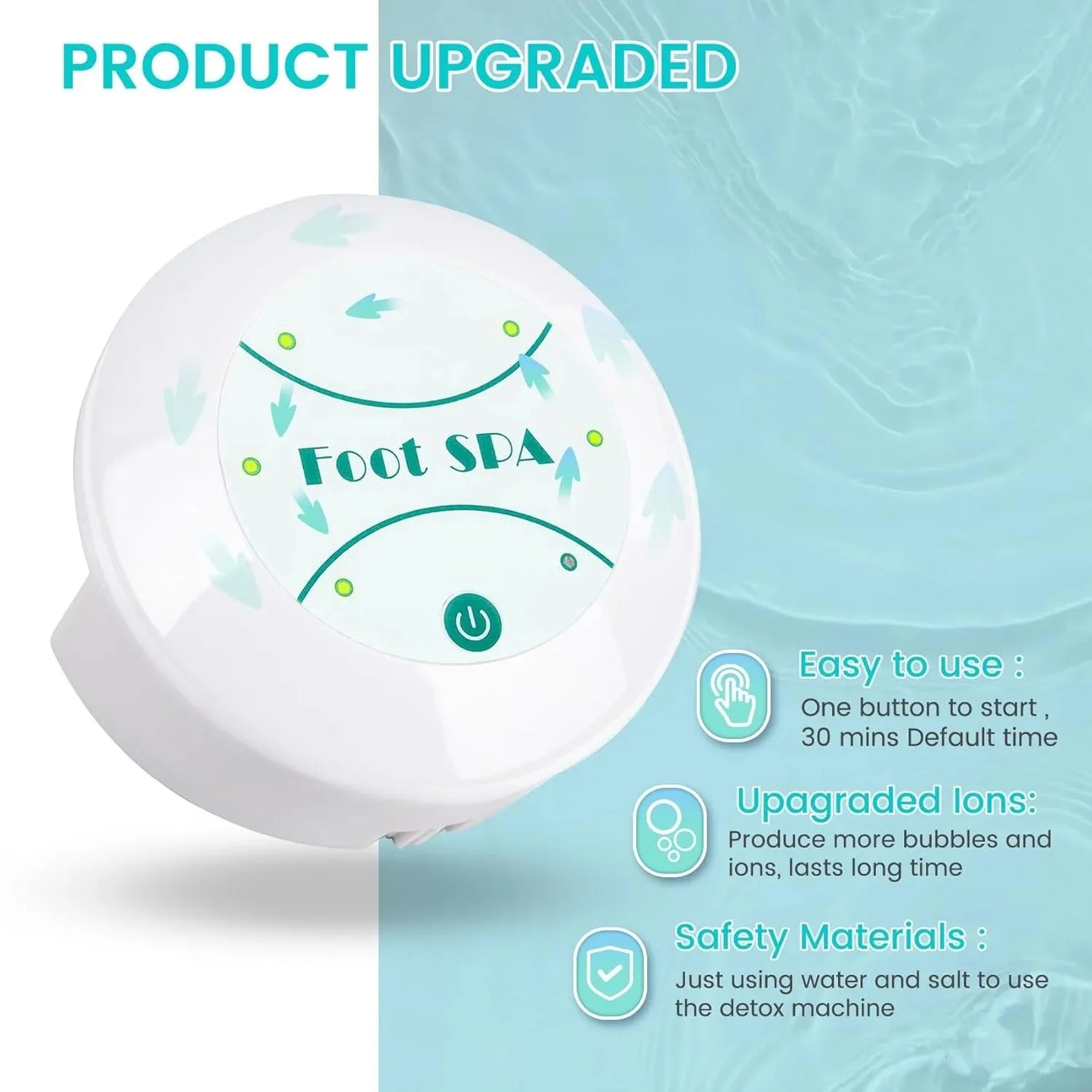 Detox Ionic Foot Spa Bath Machine for Foot Bath Ion Detoxifier Massager Relaxation Pedicure Footspa Massage Therapy Arrays Aqua