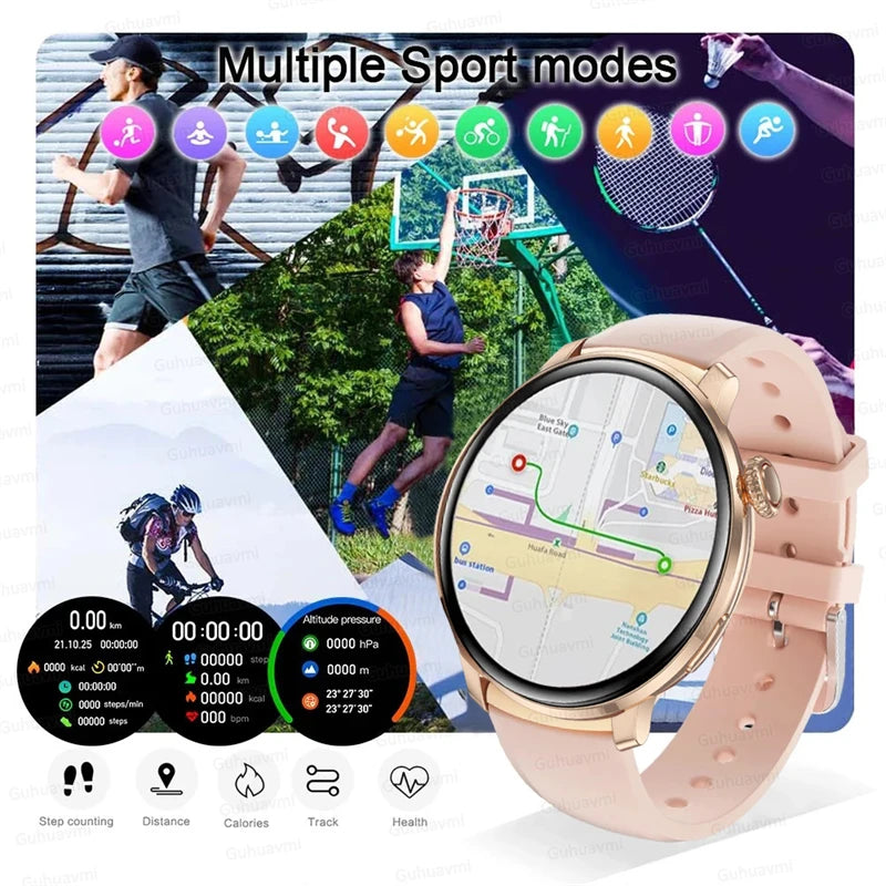2026New Smart Watch Women 1.43"Ultra-thin AMOLED HD Screen Sport Fitness Bracelet Custom Watch Face Voice Call Ladies Smartwatch