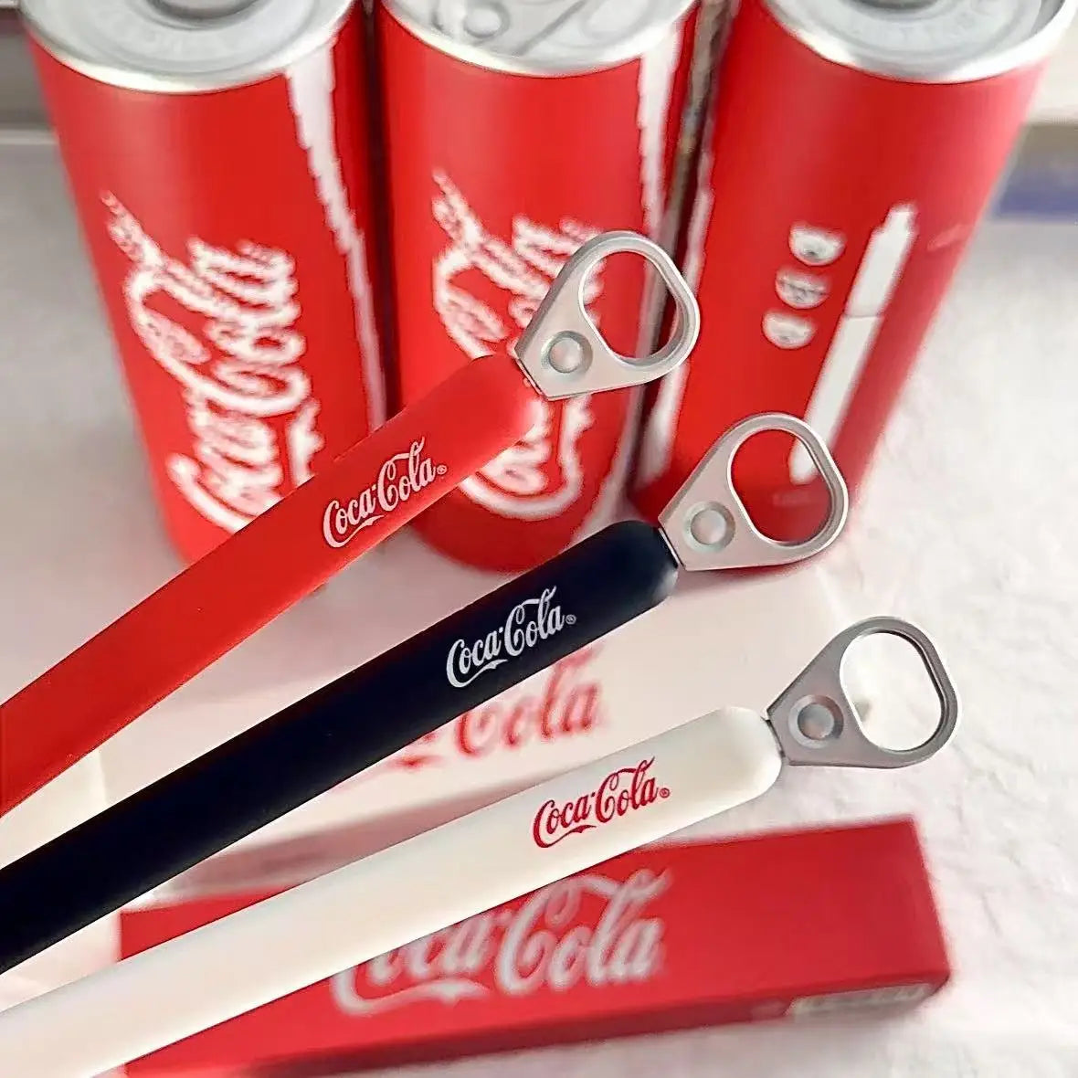 KACO Fanta/Coca-Cola Pull Tab Gel Pen,0.5mm Black Ink,Novelty Relieve pressure Writing Pen For Journaling,Office and School Use