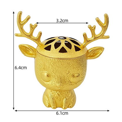 Incense Burner Auspicious Cloud Incense Burner Home Indoor Aromatherapy Ornament Creative Nordic Reindeer Incense Burner Alloy