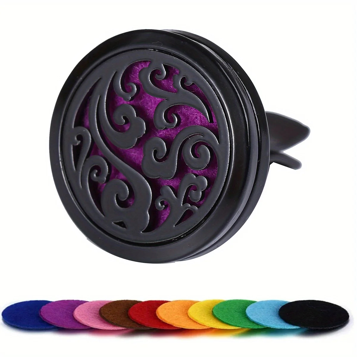 Car Diffusers, 1 PC car air vent diffuser clip (does not include fragrance chemicals) with 10 PCS pads，car AC vent interior