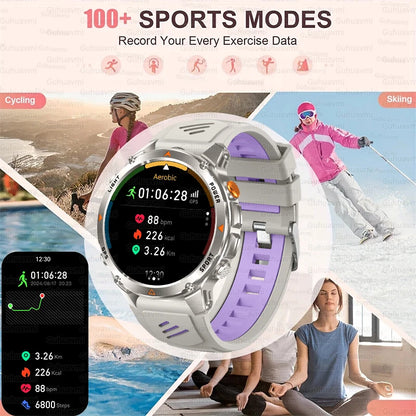 2025 New Women's Fashion Sports Smart Watch Built in GPS 3ATM Waterproof Bluetooth Call Health Monitoring Smartwatches For Women