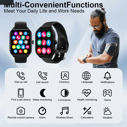 OPPO H9 Pro Sports Smart Watch Fitness Clock Health Monitor Waterproof Smartwatch Wireless Call Watches for Men Women IOS
