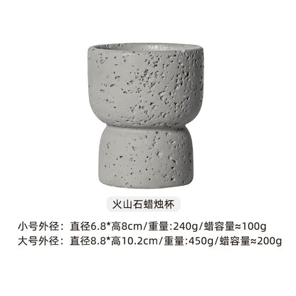 Simple Cement Home Aromatherapy Candle Empty Cup Diy High-value Crafts Indoor Candlestick Modern Home Decoration Ornaments