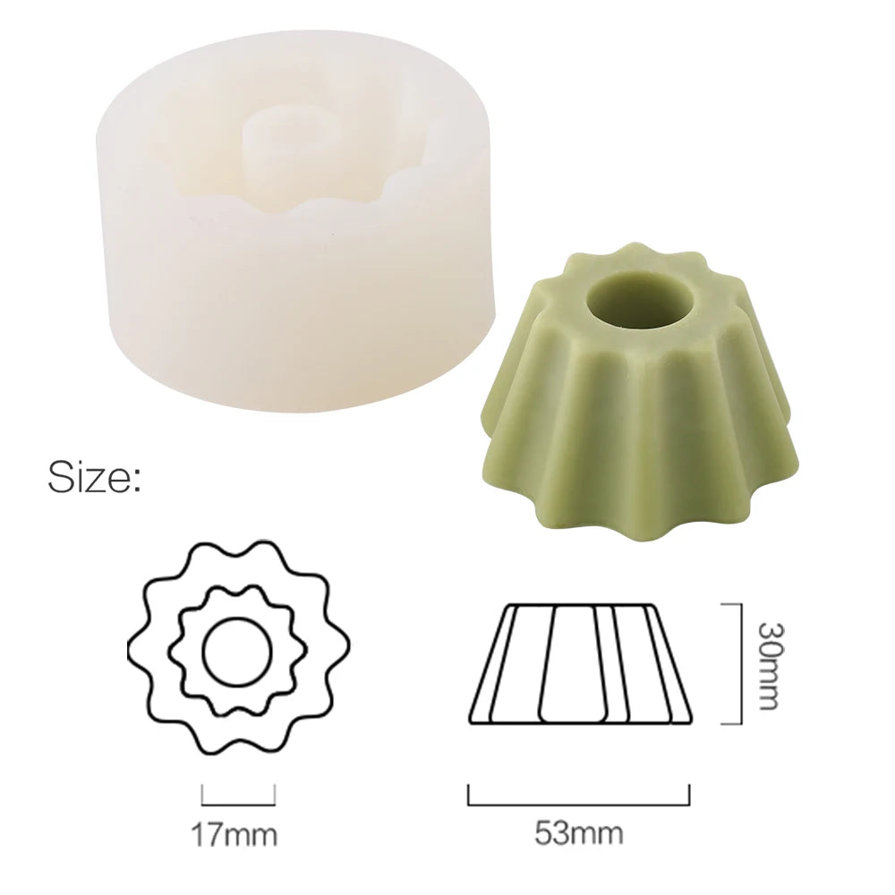 Boowan Nicole Modular Silicone Candle Mold Handmade Stackable Aromatherapy Candle Mould Home Decoration Tools