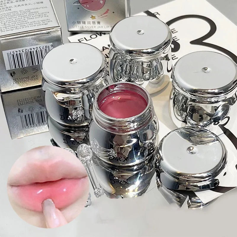 DI&XI small silver jar lip balm moisturizing lip care Dudu jelly lip oil moisturizing before makeup