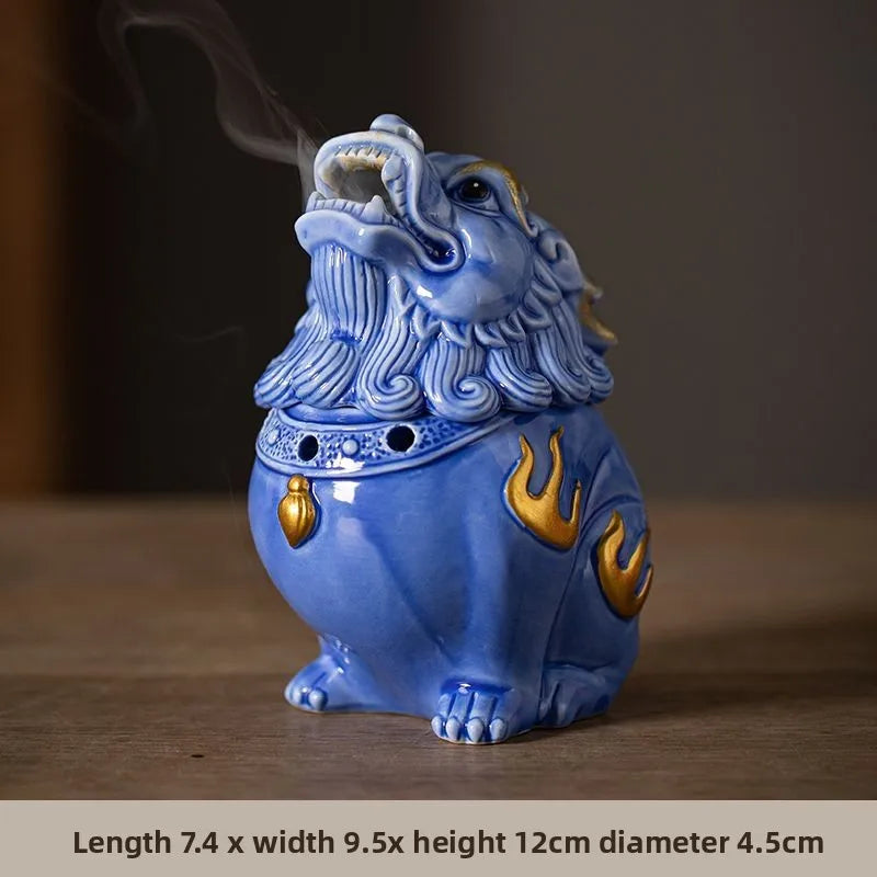 New decorative item: Ceramic incense burner, creative and retro PI Xiu incense burner, home decoration
