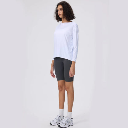 Yoga Long Sleeve Workout Top Running Clothes Physical Shirts & Blouses Top Fitness Loose T-shirt Clothing Sportswear Woman Gym