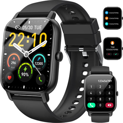 P66 Smart Watch 1.85" | 100+ Sport Modes | IP68 Waterproof Ultra Thin | Fitness Activity Tracker for iOS Android