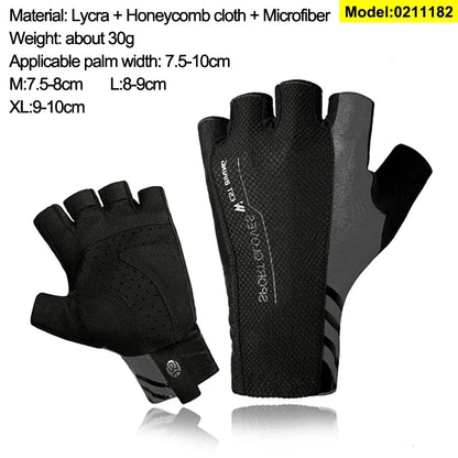 WEST BIKING Mountain Road Bike Gloves Half Finger Summer Cycling Equipment Anti-slip Shock SBR Bicycle Fitness Fingerless Mitten