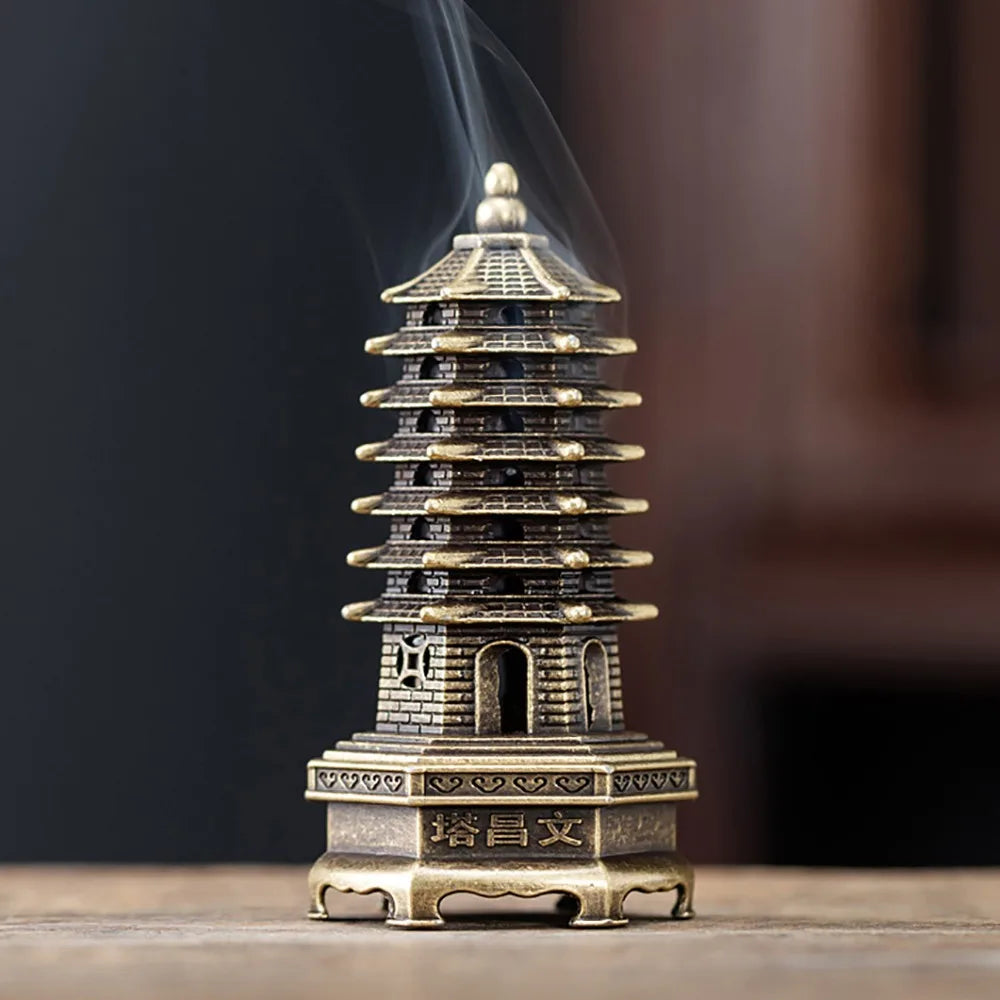 New Chinese Style Incense Burner Zinc Alloy Vertical Indoor Aromatherapy Good Symbolism Accessories Incense Burning Gifts