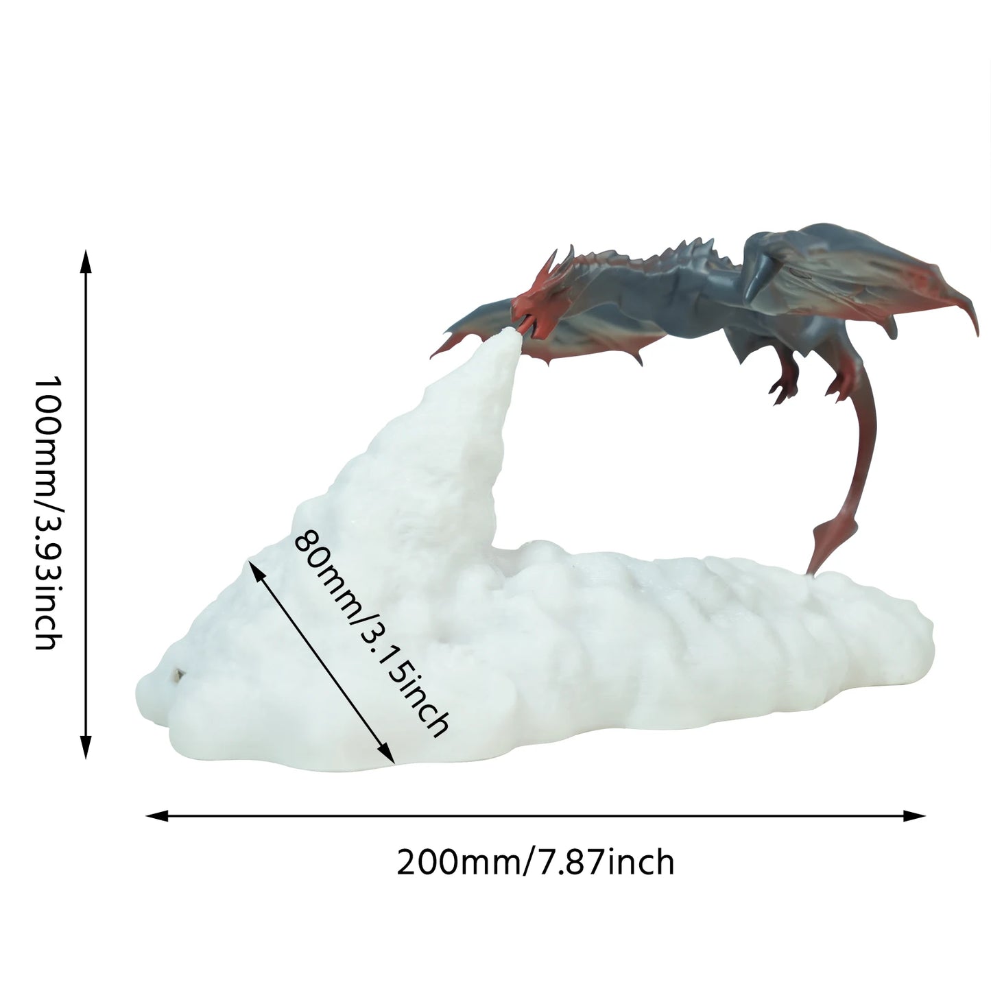 3D LED Dragon Night Light, USB-Rechargeable Table Lamp, Flying Dragon-Themed Bedroom Decor, Festive Party Mood Light
