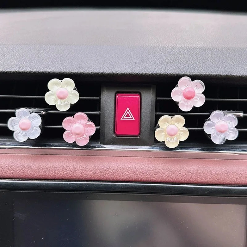 Cute Flower Aromatherapy Clips 6PCS - Car Air Outlet Perfume Freshener Interior Decoration