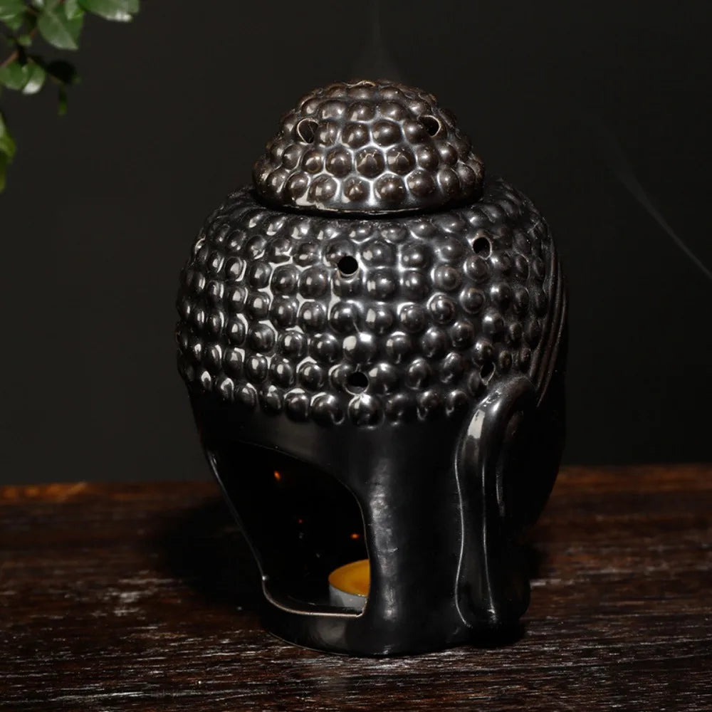 Ceramic Head Aromatherapy Burner Indoor Household Essential Oil Special Incense Burner Handicraft Home Ornament Decoration