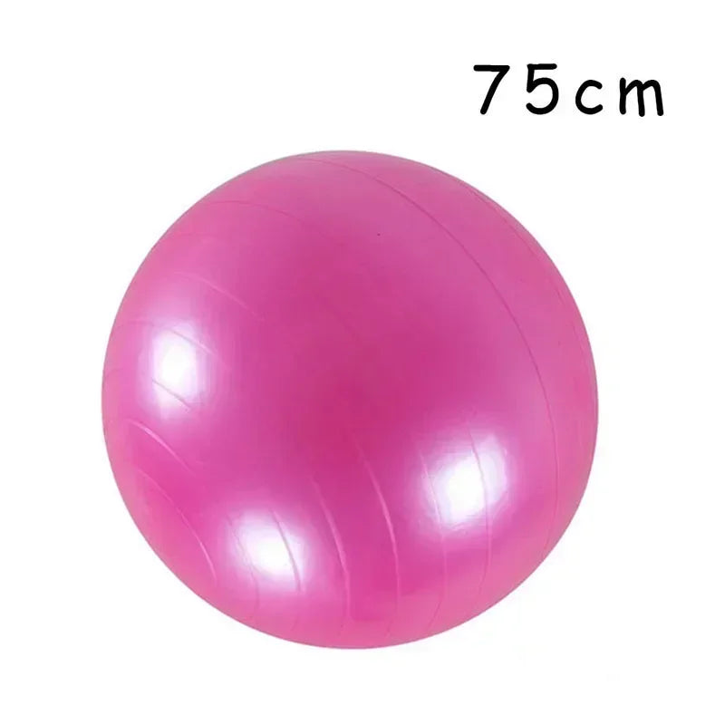 Big Yoga Ball PVC Inflatable Yoga Exercise Ball Thickened Gym Fit Ball Exercise Home Fitness Pilates Sport Balance Ball, 45-85cm