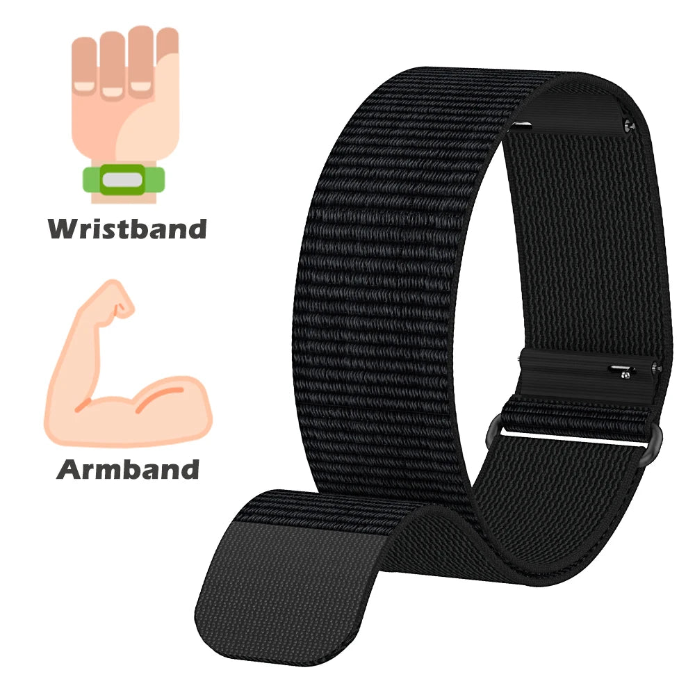 Nylon Replacement Band Compatible with Amazfit Helio Strap Adjustable Breathable Sport Wristband for Fitness Tracker Comfortable