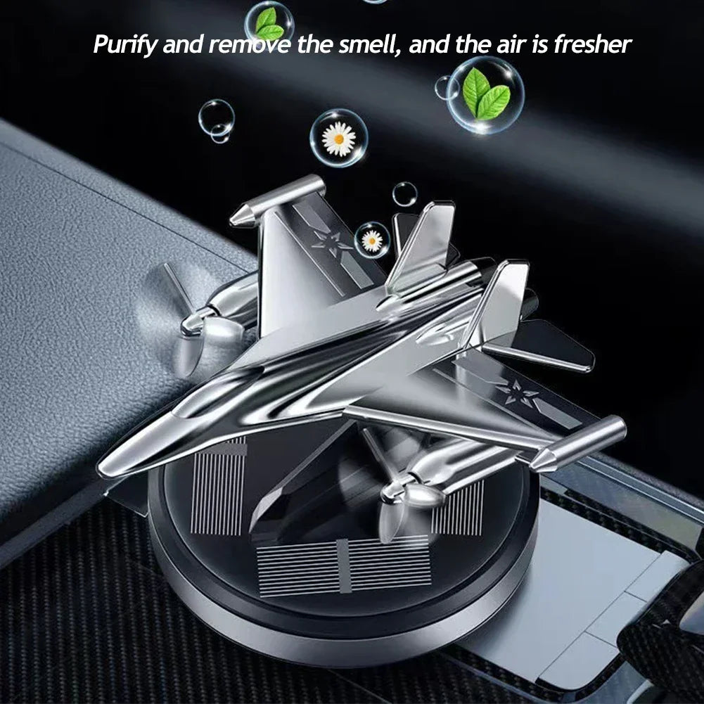 Solar car air freshener  aircraft rotating aromatherapy perfume car long lasting fragrance car interior decoration Accessories