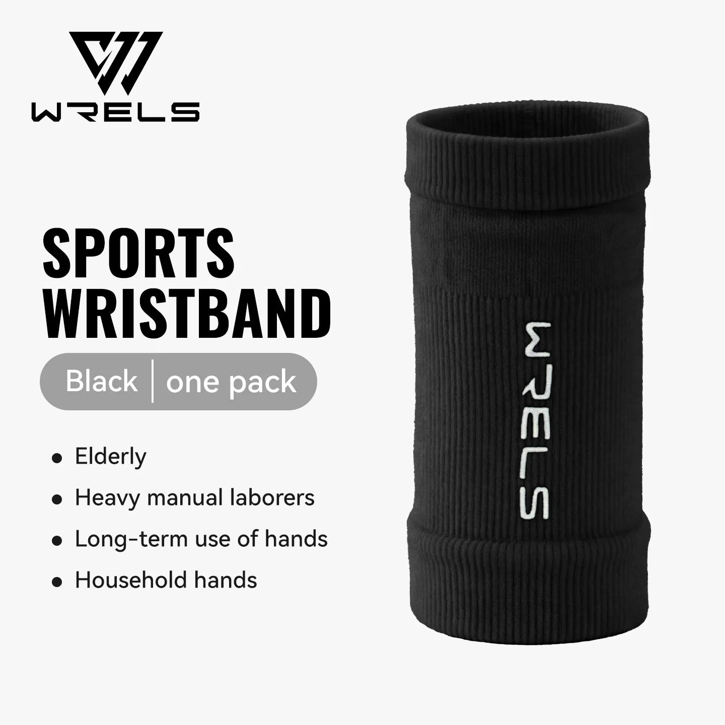 WRELS 1 Pair Compression Wrist Sleeves Half Finger Gloves with Thumb Hole Wrist Support Palm Wrap for Gym Fitness Weightlifting