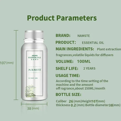 NASMTE 100ML Home Fragrance Oil Hotel Diffuser Refill Oil Aromatherapy Diffuser Essential Oil Aromatic Diffuser Perfume