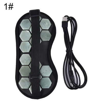 Electric Eye Mask Tourmaline Eye Care Massager Jade Stone Massage Heat Therapy Germanium Infrared Relaxation Health Instrument