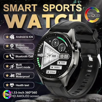 2026 New Watch 6 PRO Bluetooth Call Smart Watches Men GPS Tracking Sports Fitness IP68 Waterproof 1.53inch AMOLED Smartwatch