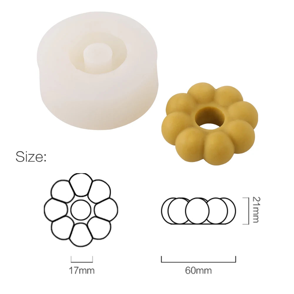 Boowan Nicole Modular Silicone Candle Mold Handmade Stackable Aromatherapy Candle Mould Home Decoration Tools