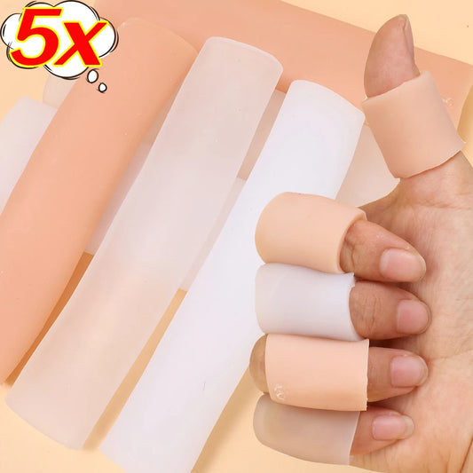 5x White Silicone Toe Protectors Anti-Friction Breathable Toe Covers Prevents Blisters Bunion Corrector Foot Care Pedicure Tools