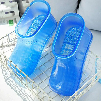 2023Women Foot Soak Bath Therapy Massage Shoes Relaxation Ankle Boots Acupoint Sole Portable Home Feet Care Hot water