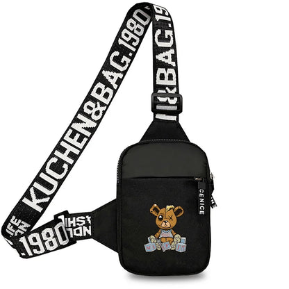 Chest Pack Fitness Yoga Outdoor Mini  Men Sports Running Bear Printing Series Fashion Chest Bag for Women for Men
