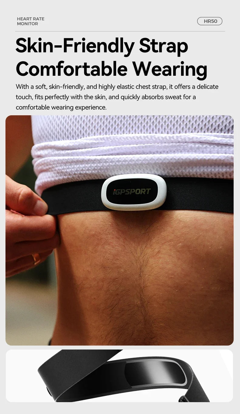 iGPSPORT HR50 Heart Rate Sensor Bike Computer Fitness Running Sport Heart Rate Monitor Sensor IPX7 Waterproof Bike Accessories